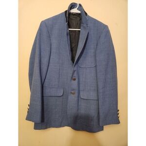 American Craftsmen Mens Blue Textured 2 Button Blazer Sport Coat Made in USA